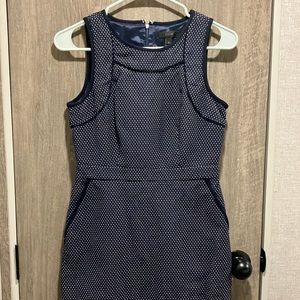 J. Crew Navy Polka Dot Dress with Pockets
